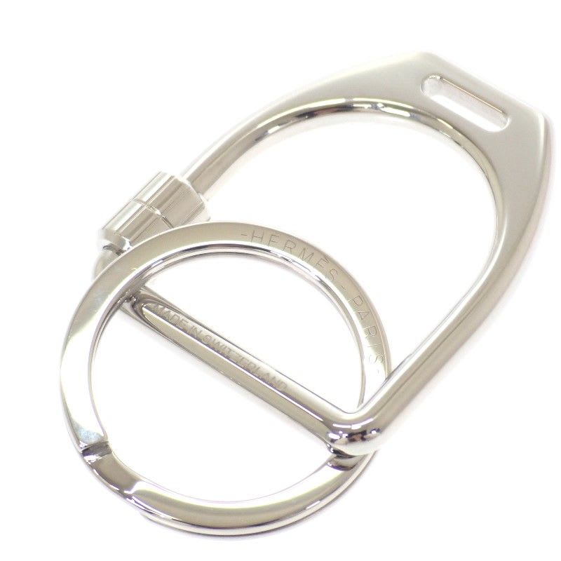 Hermes Etelier Fj00 key Holder Ring Metal Silver Men Women