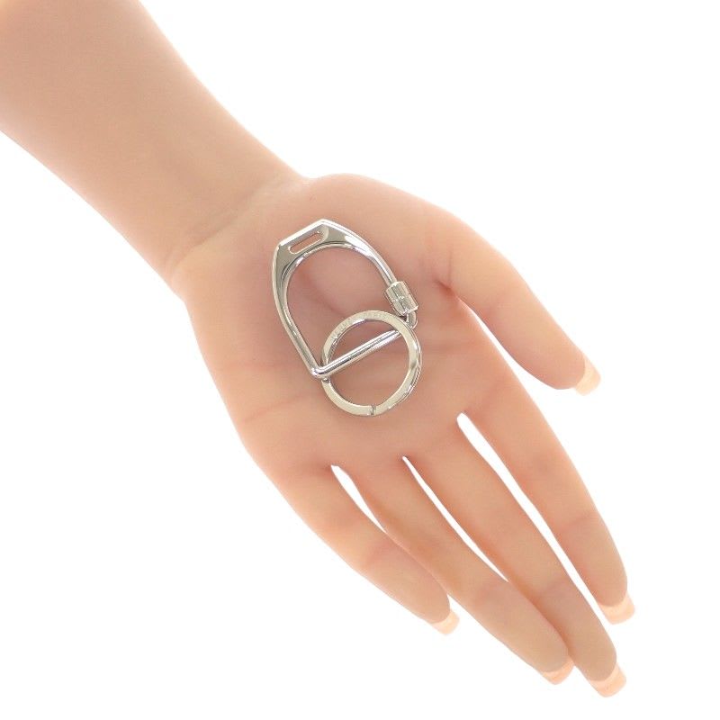 Hermes Etelier Fj00 key Holder Ring Metal Silver Men Women