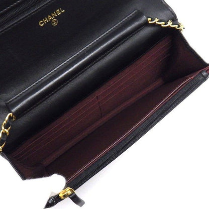 Chanel Chanel Shoulder Bag Quilted Classic Chain Wallet Ap0250 Black