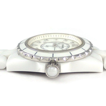 Chanel Watch J12 H2570 8 Point Diamond Index White Shell Dial Ceramic
