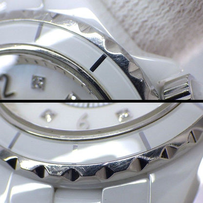 Chanel Watch J12 H2570 8 Point Diamond Index White Shell Dial Ceramic