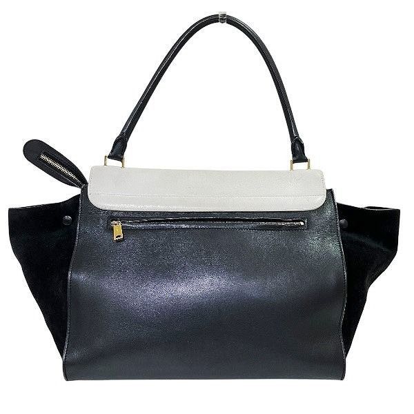 Celine Trapeze White X Black Bag Handbag Women