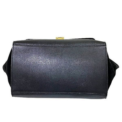 Celine Trapeze White X Black Bag Handbag Women