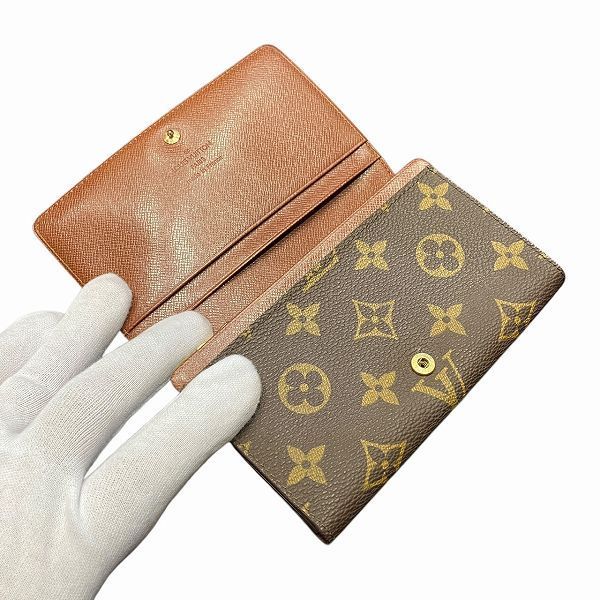 Louis Vuitton Monogram Porte Monevier Tresor M61730 Bifold Wallet Unisex