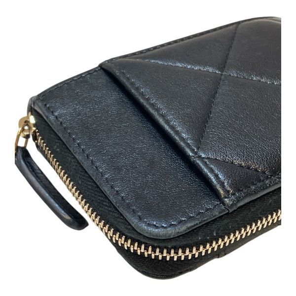 Chanel Coco Mark Lambskin Coin Case Card Case Ladies