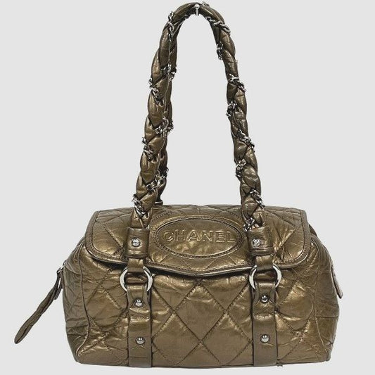 Chanel Matelasse Mini Boston Bag Shoulder Bag Handbag Ladies