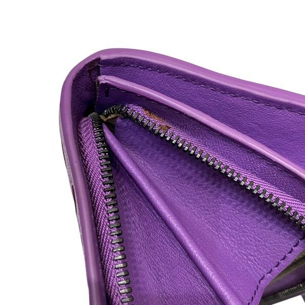 Bottega Veneta Intrecciato B04229592a Purple Long Wallet Bifold Wallet Unisex