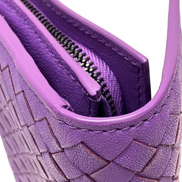 Bottega Veneta Intrecciato B04229592a Purple Long Wallet Bifold Wallet Unisex
