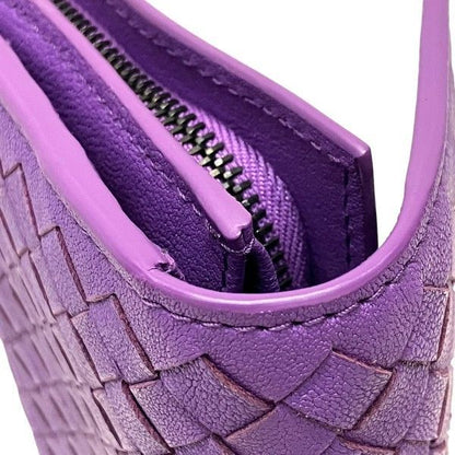 Bottega Veneta Intrecciato B04229592a Purple Long Wallet Bifold Wallet Unisex