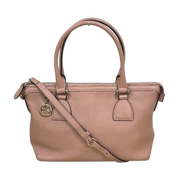 Gucci Interlocking G 449659 Leather 2way Bag Handbag Shoulder Bag Ladies