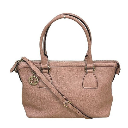 Gucci Interlocking G 449659 Leather 2way Bag Handbag Shoulder Bag Ladies