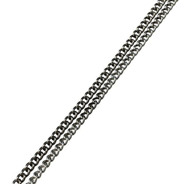 Chanel Silver 08v Coco Mark Rhinestone Brand Accessories Necklace Ladies