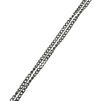 Chanel Silver 01p Coco Mark Rhinestone Brand Accessories Necklace Ladies