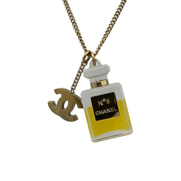 Chanel Gold 04a Coco Mark Perfume Bottle Brand Accessories Necklace Ladies