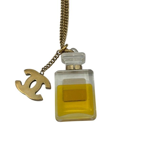 Chanel Gold 04a Coco Mark Perfume Bottle Brand Accessories Necklace Ladies