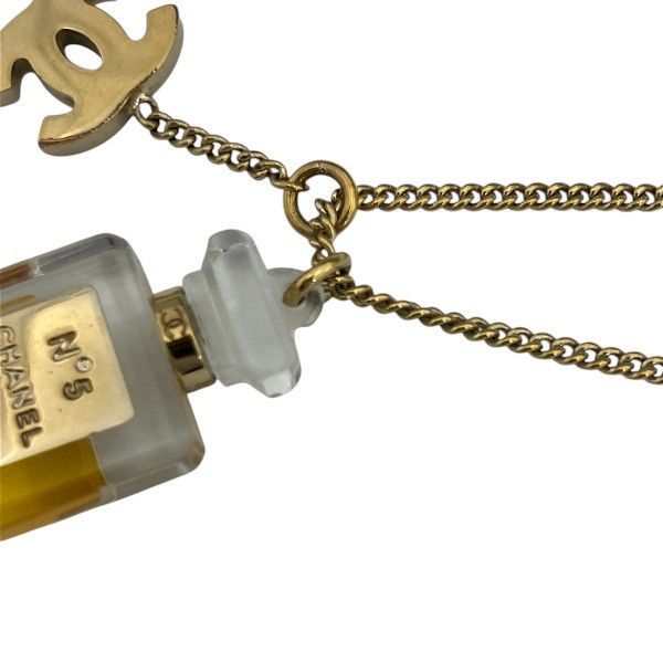 Chanel Gold 04a Coco Mark Perfume Bottle Brand Accessories Necklace Ladies