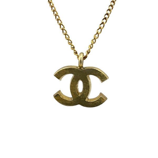 Chanel Gold 02a Coco Mark Brand Accessories Necklace Ladies