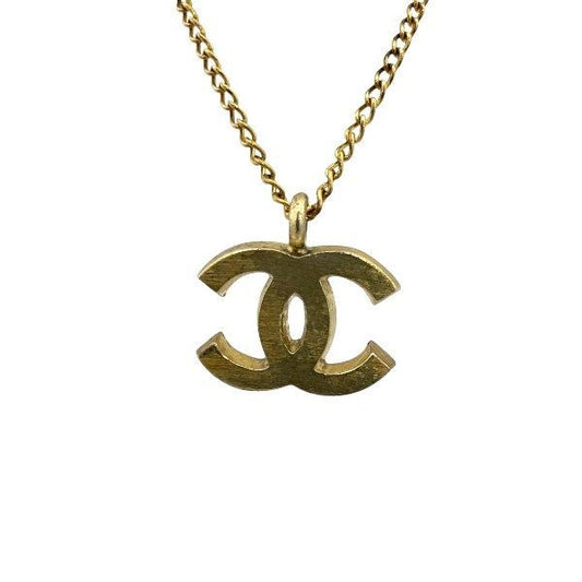 Chanel Gold 02a Coco Mark Brand Accessories Necklace Ladies