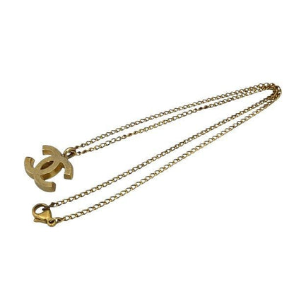 Chanel Gold 02a Coco Mark Brand Accessories Necklace Ladies