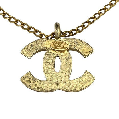Chanel Gold 02a Coco Mark Brand Accessories Necklace Ladies