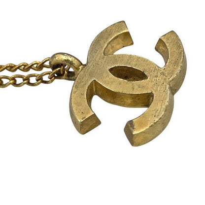 Chanel Gold 02a Coco Mark Brand Accessories Necklace Ladies