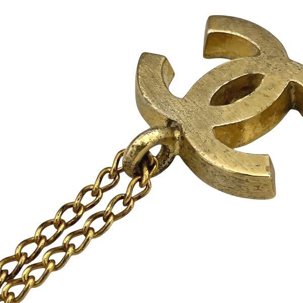 Chanel Gold 02a Coco Mark Brand Accessories Necklace Ladies