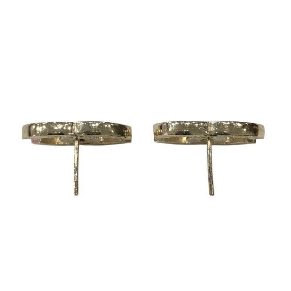 Chanel 06a Coco Mark Gold X Pink Rhinestone Brand Accessories Earrings Ladies