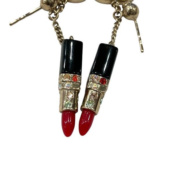 Chanel 04a Coco Mark Rhinestone Lipstick Brand Accessories Earrings Ladies