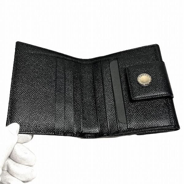 Bvlgari Bvlgari Leather Black Bifold Wallet Unisex