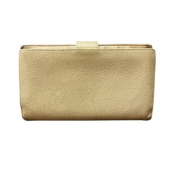 Chanel Caviar Skin Ivory Bifold Wallet Ladies