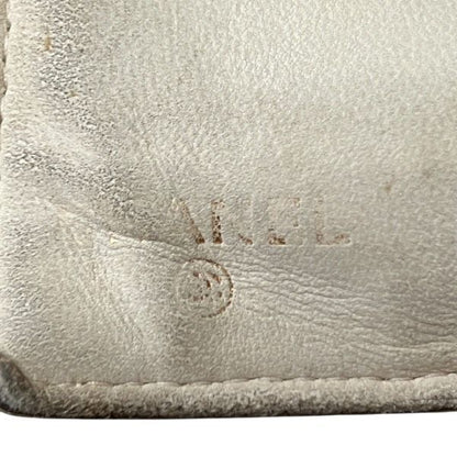 Chanel Caviar Skin Ivory Bifold Wallet Ladies