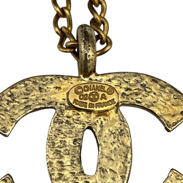 Chanel Gold 02a Coco Mark Brand Accessories Necklace Ladies