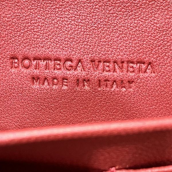 Bottega Veneta Intrecciato 150509 Red Bifold Wallet Long Wallet Women's