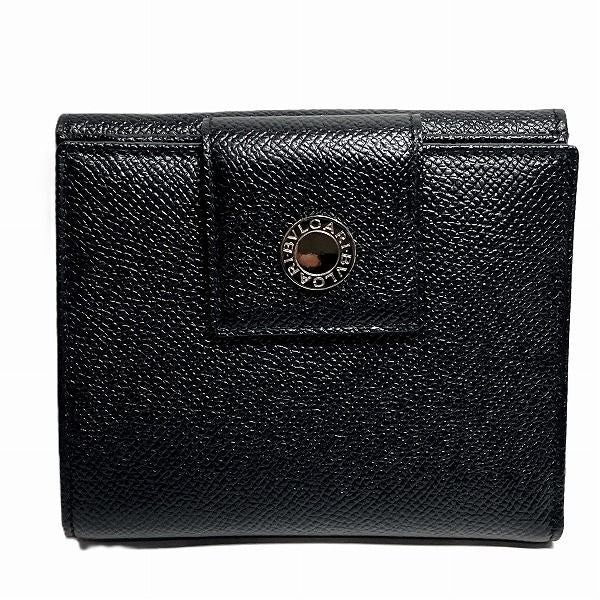Bvlgari Bvlgari Leather Black Bifold Wallet Unisex