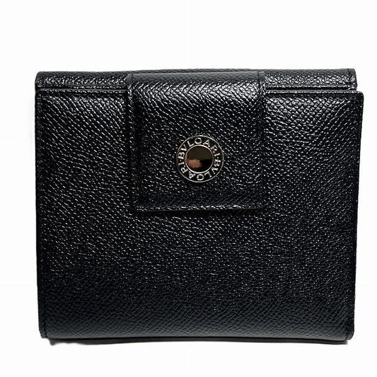 Bvlgari Bvlgari Leather Black Bifold Wallet Unisex