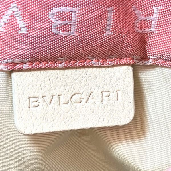 Bvlgari Logomania Canvas Pink Bag Handbag Ladies
