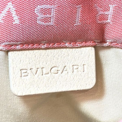 Bvlgari Logomania Canvas Pink Bag Handbag Ladies