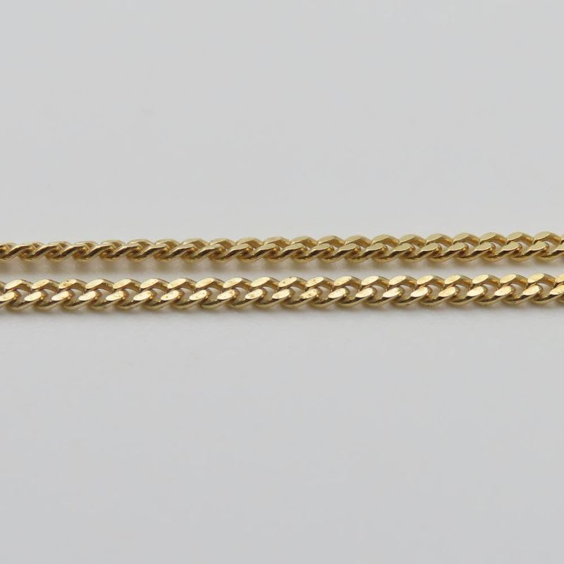 Christian Dior Necklace CD Logo Metal Rhinestone Gold Plated GP Accessories