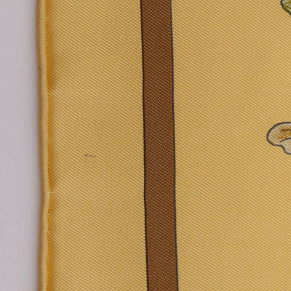 Hermes Kare90 Casse Noisette Nutcracker Silk Beige Women's Scarf
