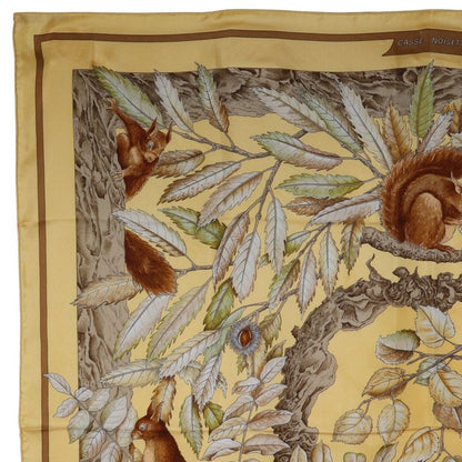 Hermes Kare90 Casse Noisette Nutcracker Silk Beige Women's Scarf