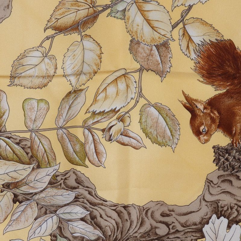 Hermes Kare90 Casse Noisette Nutcracker Silk Beige Women's Scarf
