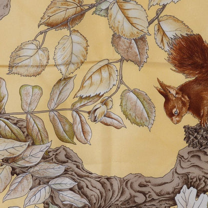 Hermes Kare90 Casse Noisette Nutcracker Silk Beige Women's Scarf