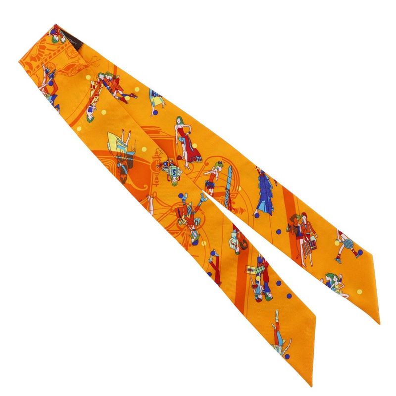 Hermes Twilly Ex-Libris Les Parisienne Silk Women's Scarf