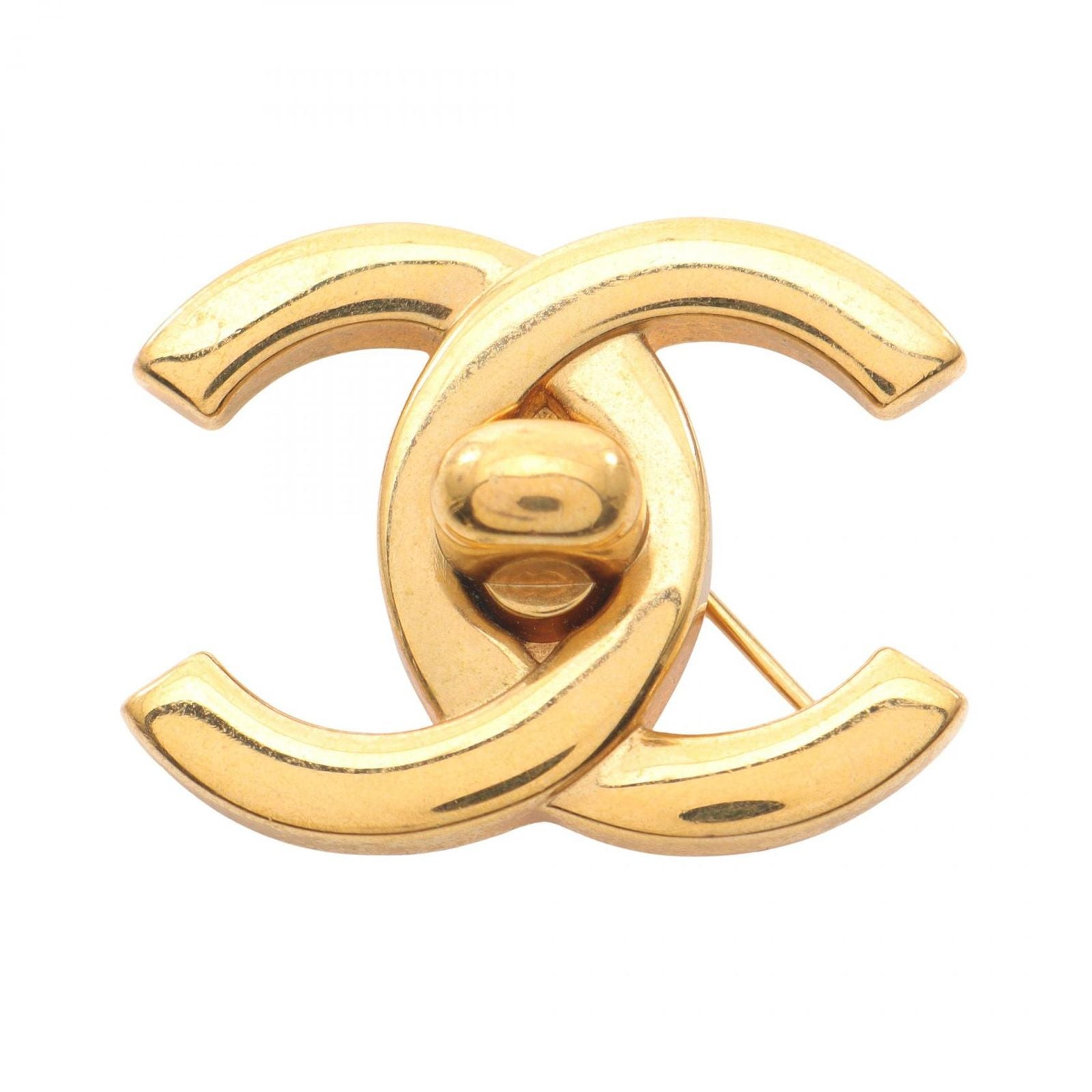 Chanel Brooch Coco Mark Gp (Gold Plated) Brooch Ladies a
