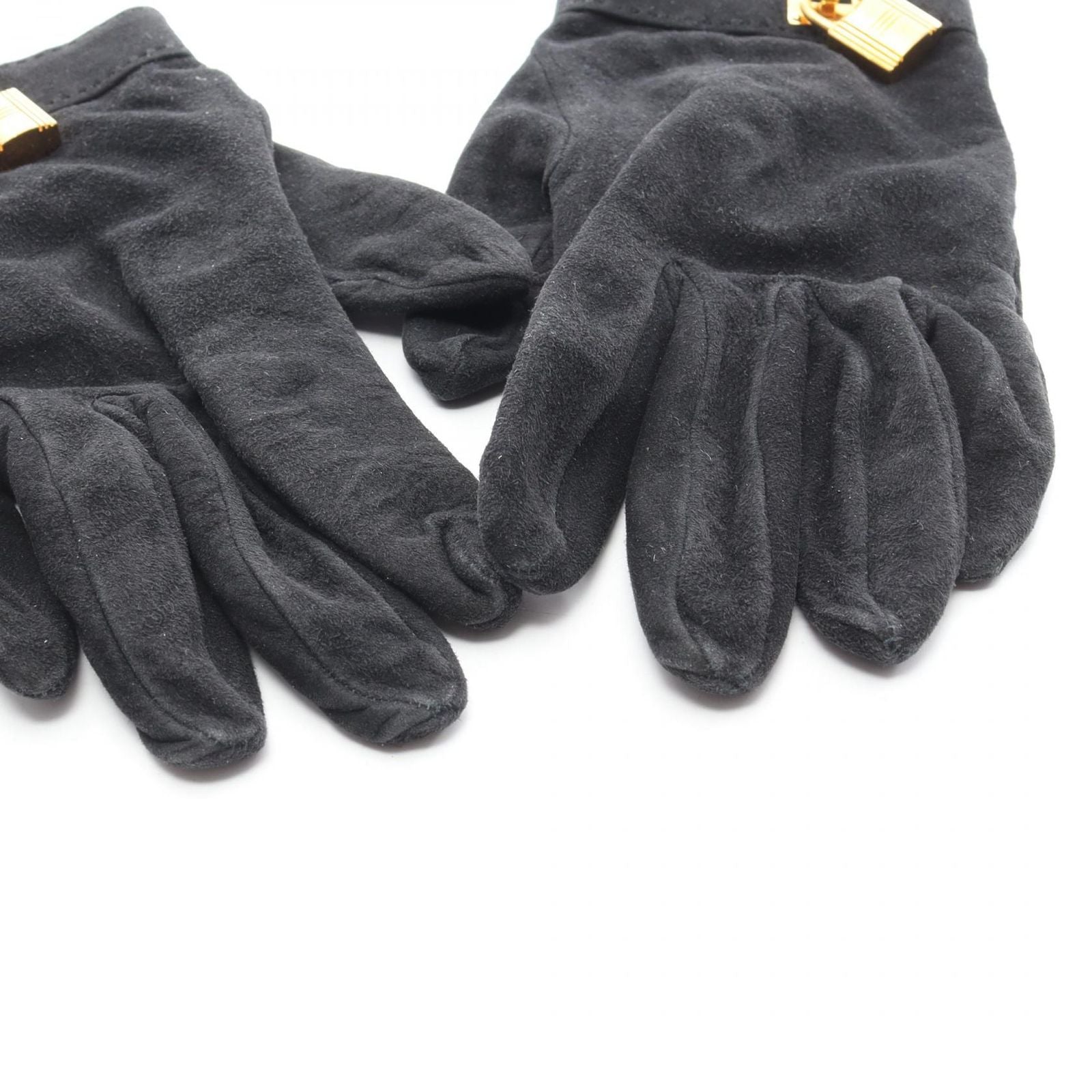 Hermes Gloves Kelly Suede Gloves Women's B