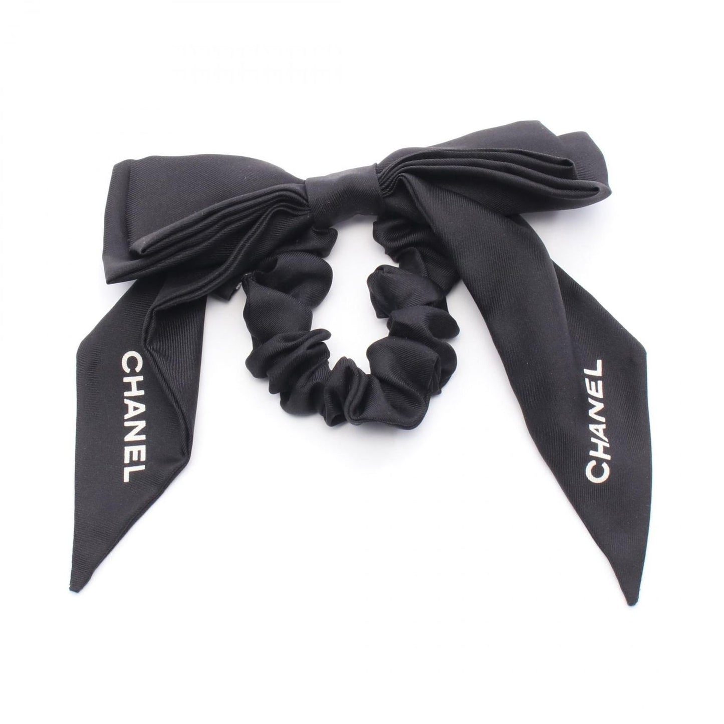 Chanel Logo Ribbon Black Other Ribbon Logo Scrunchie Ladies a
