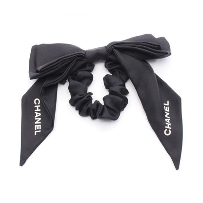 Chanel Logo Ribbon Black Other Ribbon Logo Scrunchie Ladies a