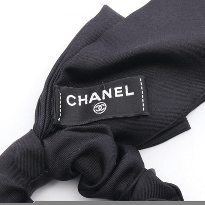 Chanel Logo Ribbon Black Other Ribbon Logo Scrunchie Ladies a