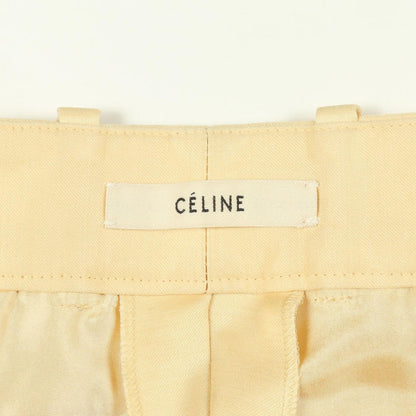 Celine Pants Beige Rayon Silk Pants Women's a