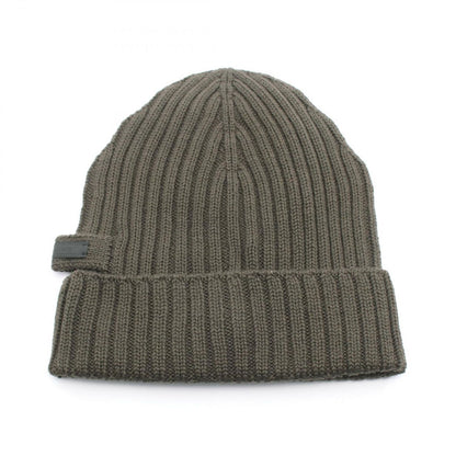 Prada Knit Cap Gray Green Wool Knit Cap Unisex a